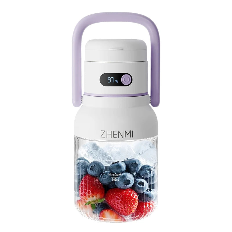 ZHENMI BPA Free Cordless USB Rechargeable Blender for Shakes and Smoothies