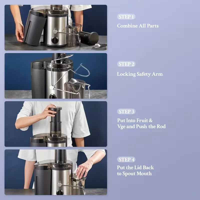 Multifunctional Juicer Blender Food Processor With Wide Mouth