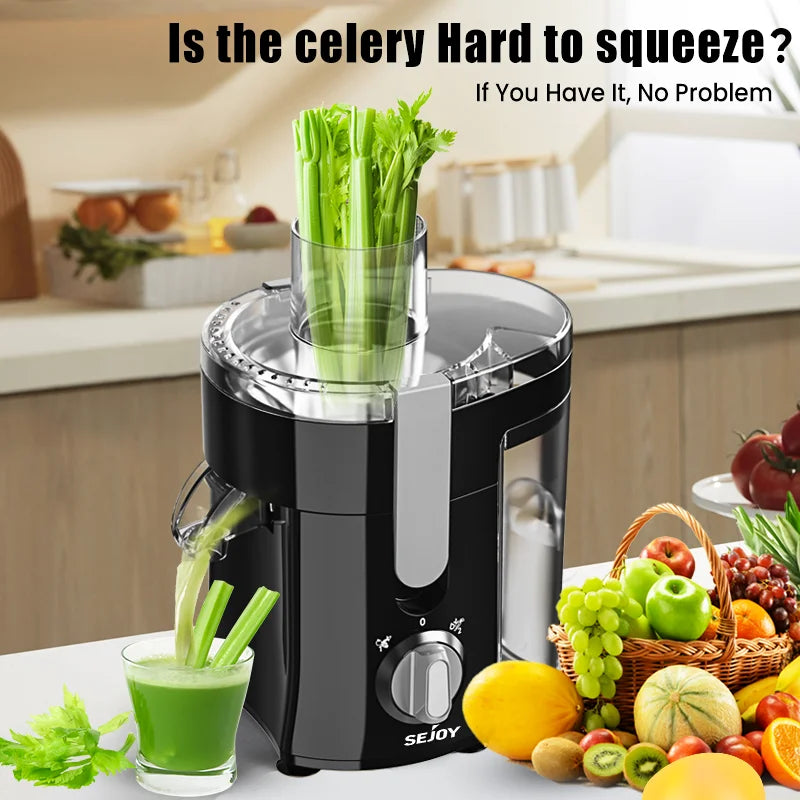 SEJOY 500W Compact Fruit Juicer For Fruit And Vegetables