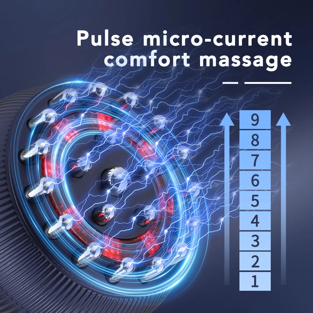 Hailicare Wireless Electric Heated Massage Brush For Microcurrent Back Massage