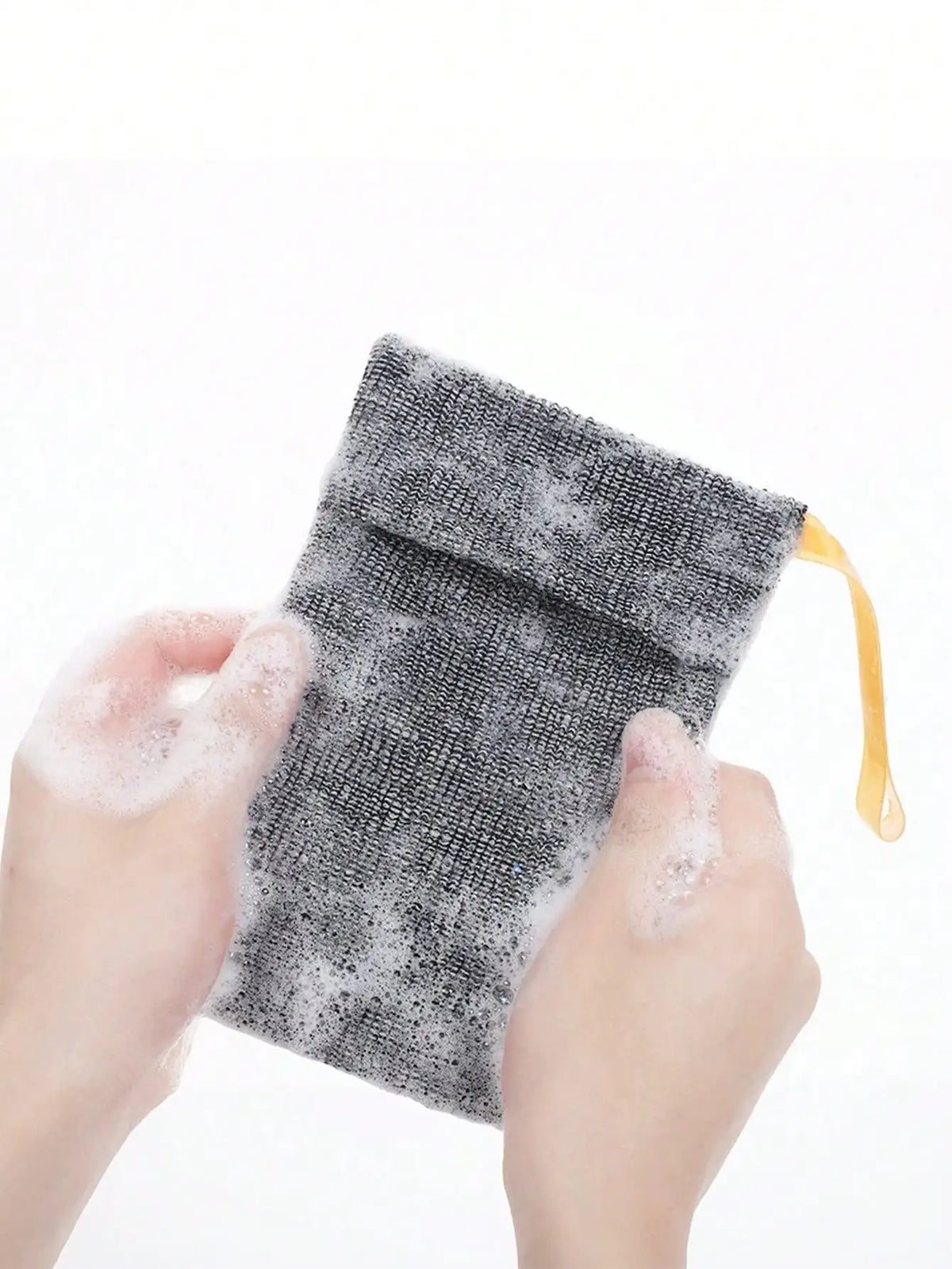 Exfoliating Mesh Soap Saver Bags with Loofah Texture and Cord