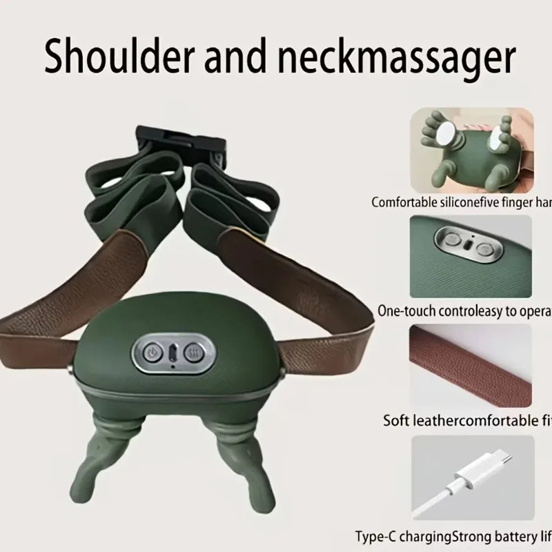 Neck Shoulder Massager Shiatsu Pillow Heat Wireless Rechargeable