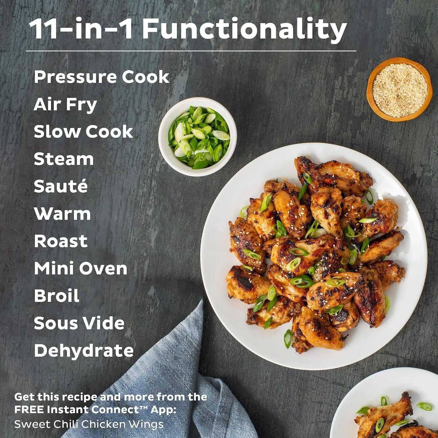 Air Fryer And Pressure Cooker 11 Functions With EvenCrisp Technology