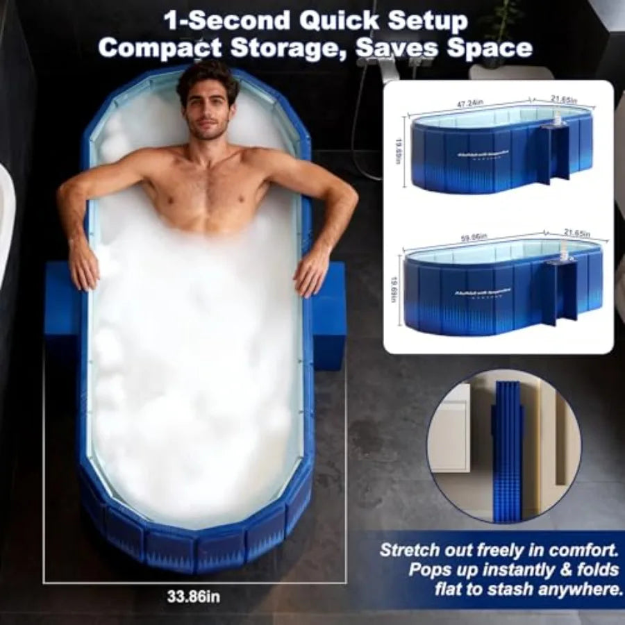 Portable Collapsible Cold Plunge Tub Foldable Ice Bath For Spa