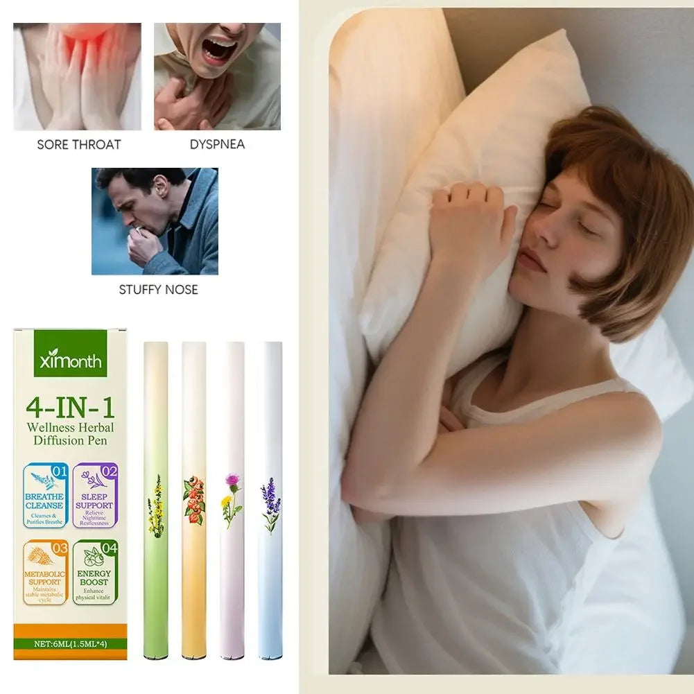 Herbal Aromatherapy Pen Diffuser Supporting Soothing Breathing Lung Wellness