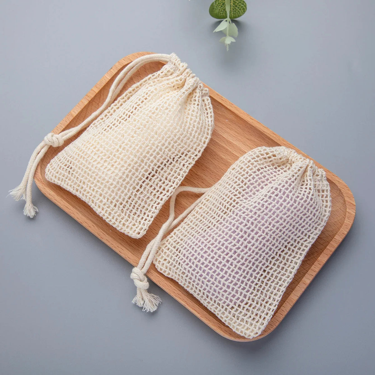 Natural Cotton Soap Saver Bags 3 Pack Eco Friendly Lather Pouch