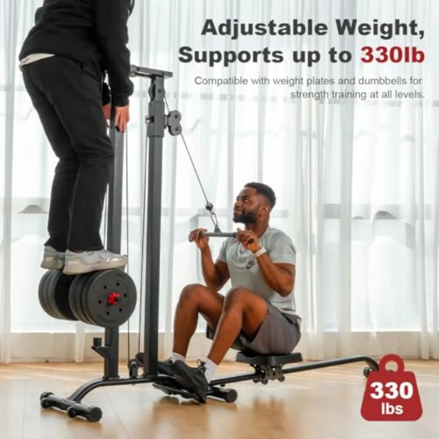 XMSJ Cable Machine Home Gym 2 In 1 Functional Trainer