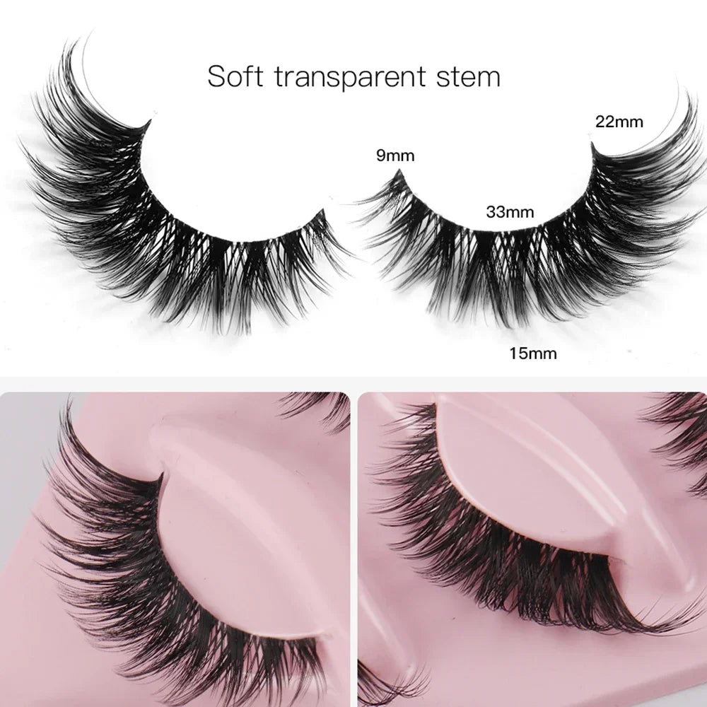 Cat Eye Strip Fake Eyelashes Natural Long Winged Synthetic Lashes