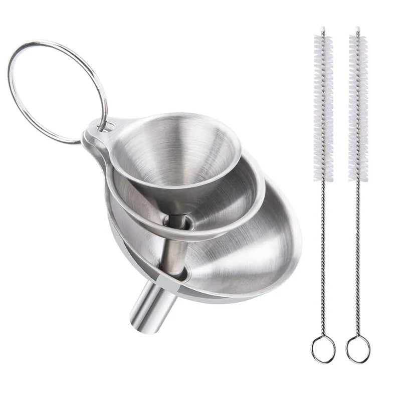 Stainless Steel Kitchen Funnels Set Food Grade for Filling Bottles