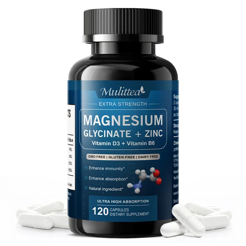 Alliwise Magnesium Glycinate Zinc Vitamin D3 B6 Immunity