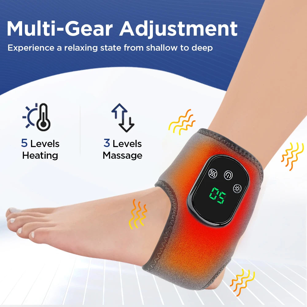 PASTSKY Electric Foot Heat Massager With Ankle Support And Vibration