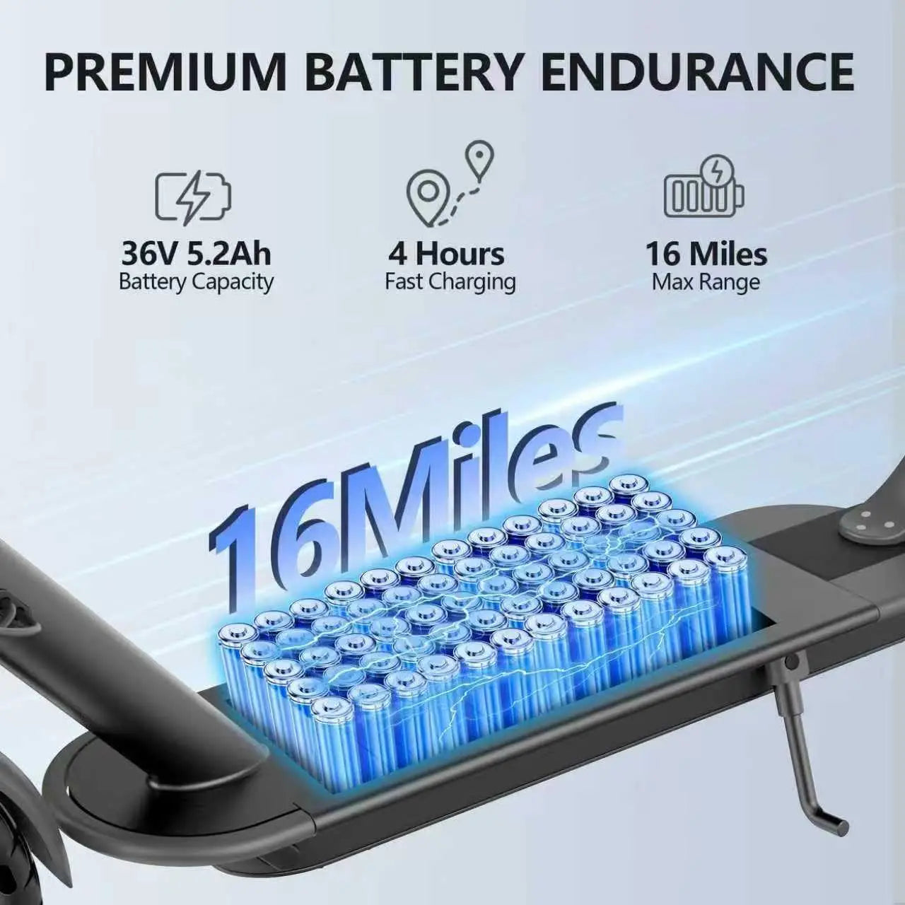 Ladped LP60 Electric Scooter 350W 19MPH Folding 16 Mile Range