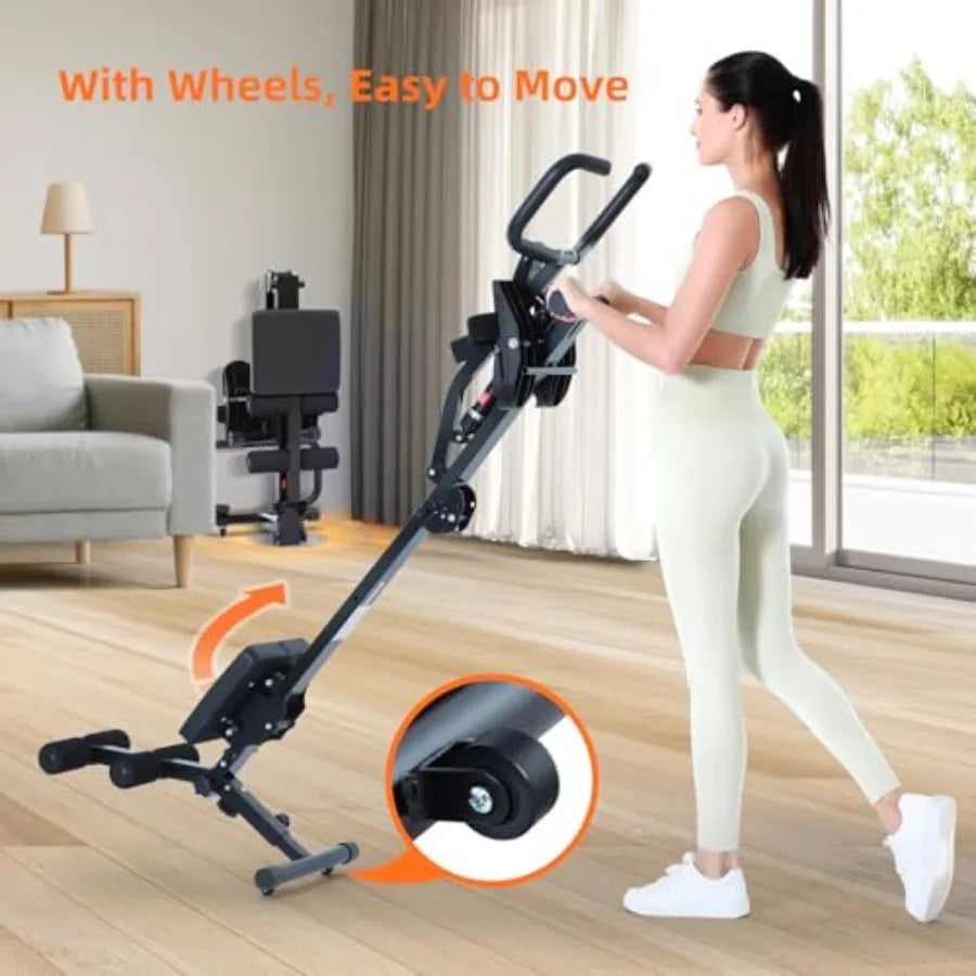 XMSJ Hydraulic Rowing Machine For Home With 12-Level Resistance