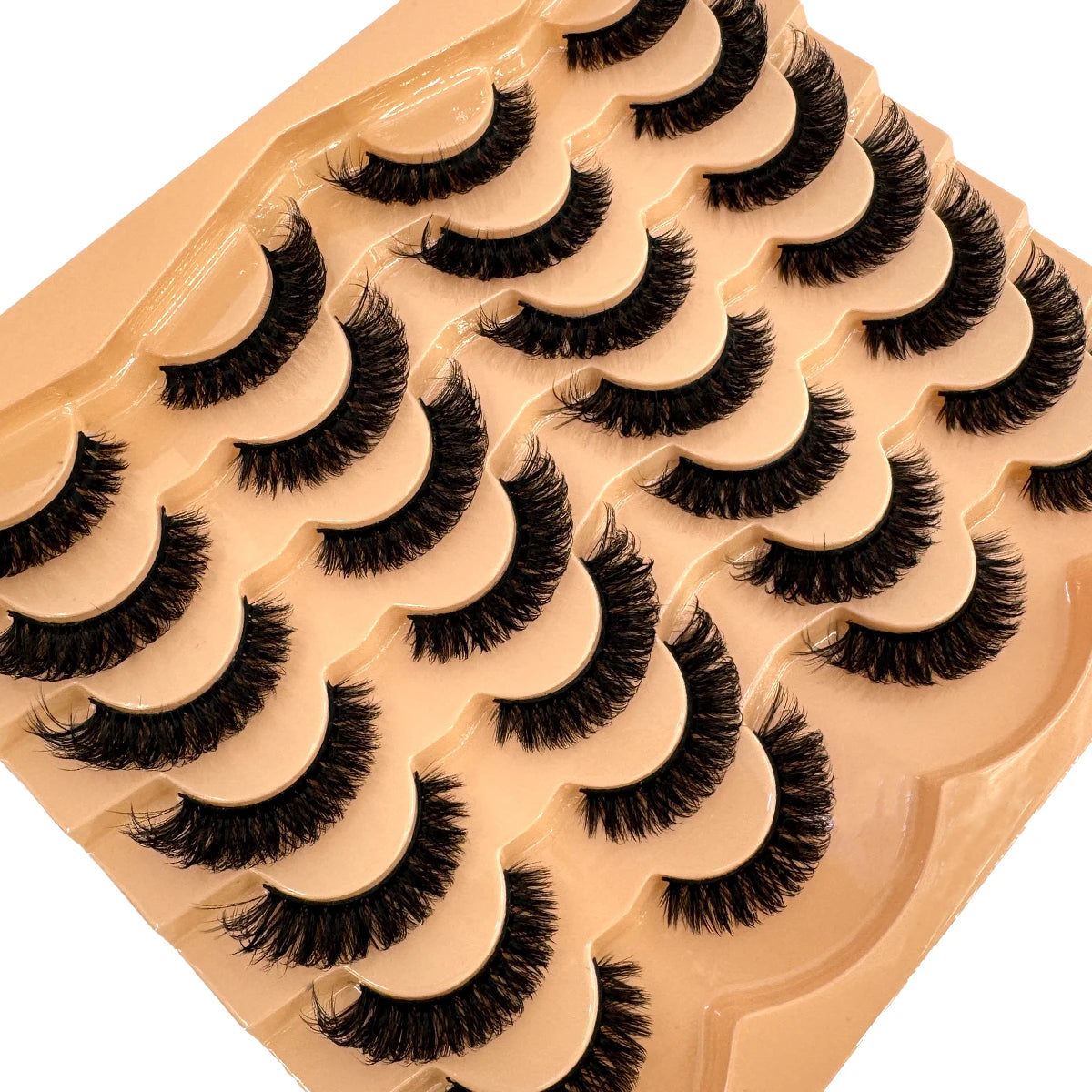 HBZGTLAD 3D Fluffy False Eyelashes Thick Volume Cluster Lashes
