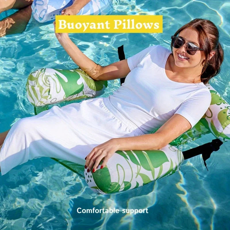 Joyfy 2Pack Adjustable Pool Floats Lounge Chairs for Water Relaxation