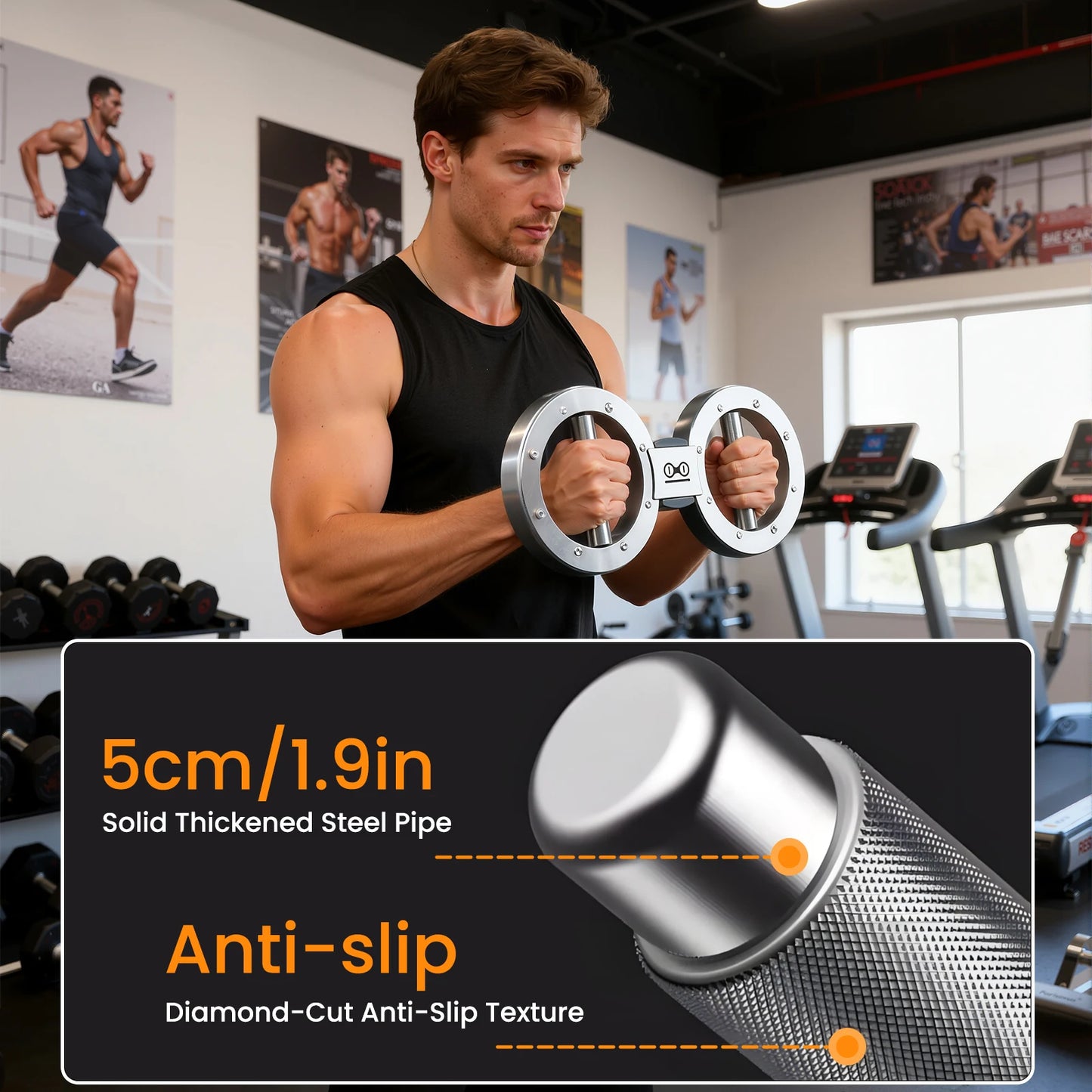 Multifunctional Rotator Grip Strength Trainer 8 to 15 Pounds