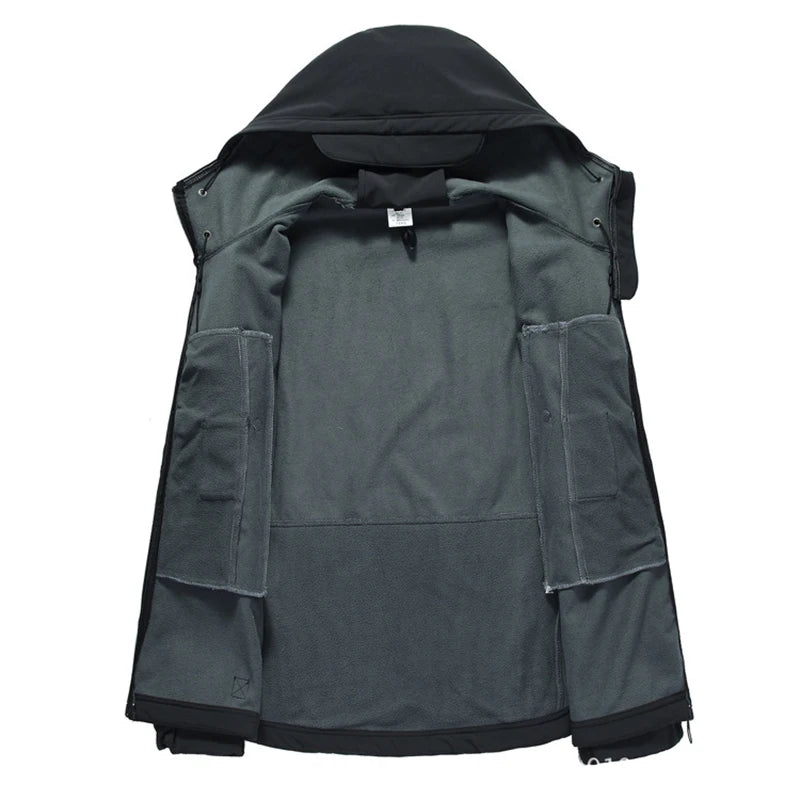 SoftShell Tactical Waterproof Jacket for Men Hiking Camping Outdoor Gear