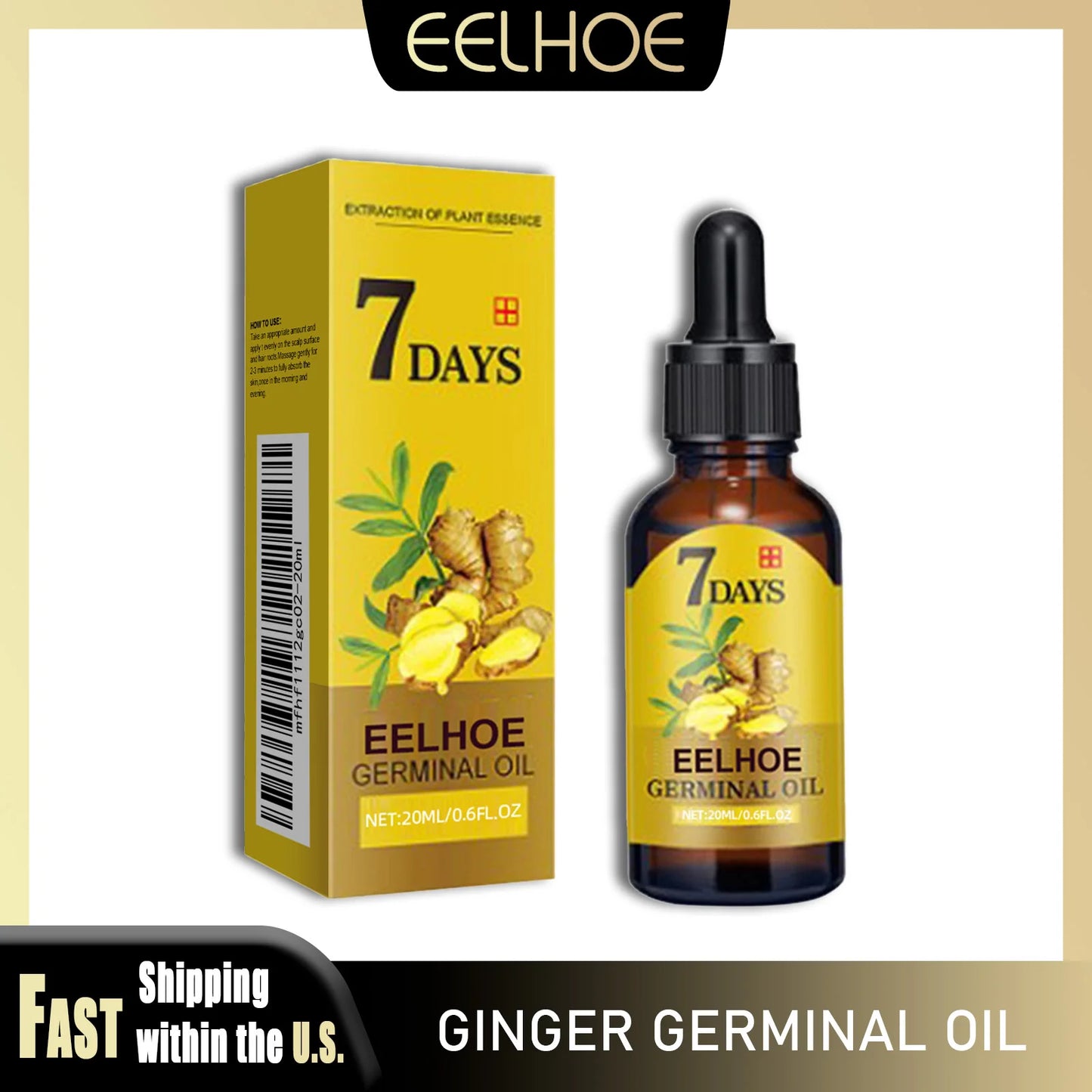 Eelhoe Ginger Hair Growth Oil Nourishment Anti Hair Loss