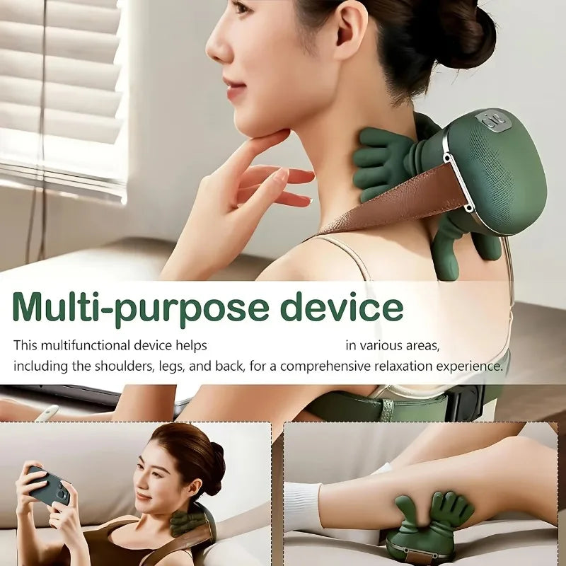 Neck Shoulder Massager Shiatsu Pillow Heat Wireless Rechargeable