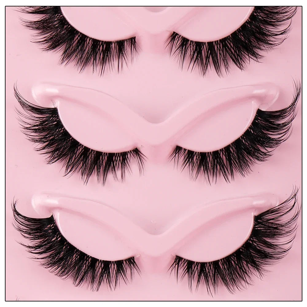 Cat Eye Strip Fake Eyelashes Natural Long Winged Synthetic Lashes