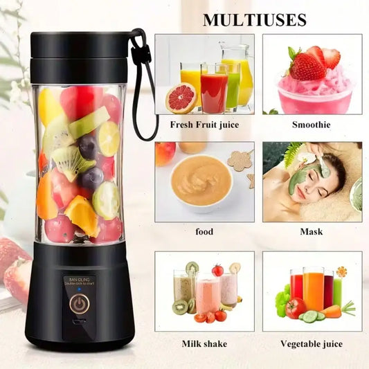 Portable USB Juicer 12 Blades Personal Blender Rechargeable