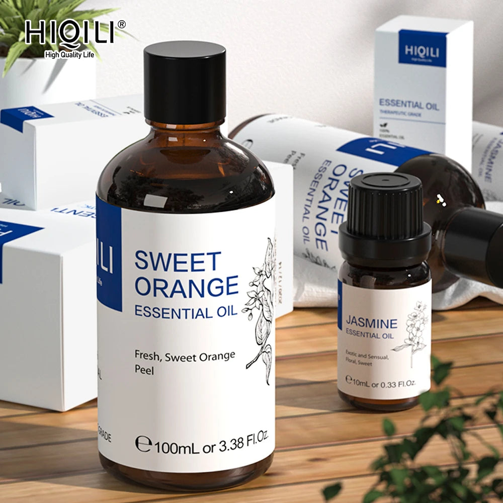 HIQILI Lavender Jasmine Rose Vanilla Mint Eucalyptus Lemon Essential Oils