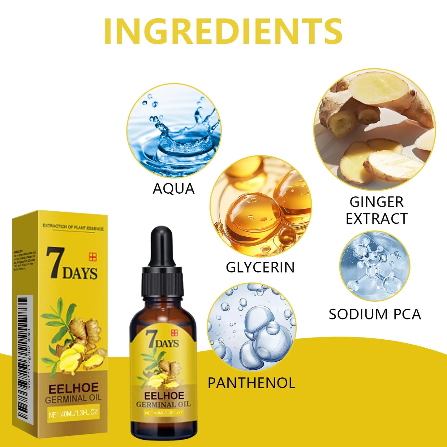 Eelhoe Ginger Hair Growth Oil Nourishment Anti Hair Loss