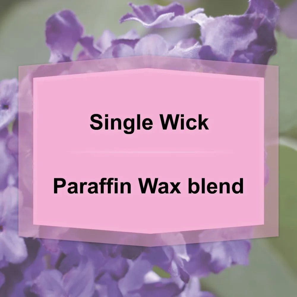 Lilac Scent Glass Jar Candle Single Wick Home Fragrance