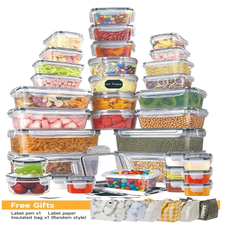 BPA Free Food Storage Set 24 Airtight Containers and Lids
