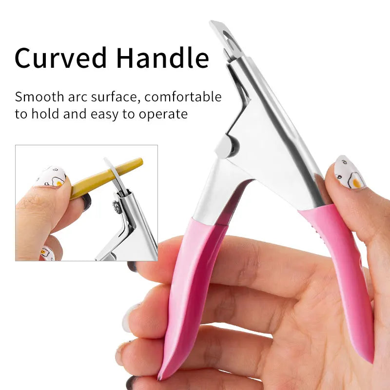 Stainless Steel Nail Trimmer Straight Edge Cutter for Acrylic and Tips
