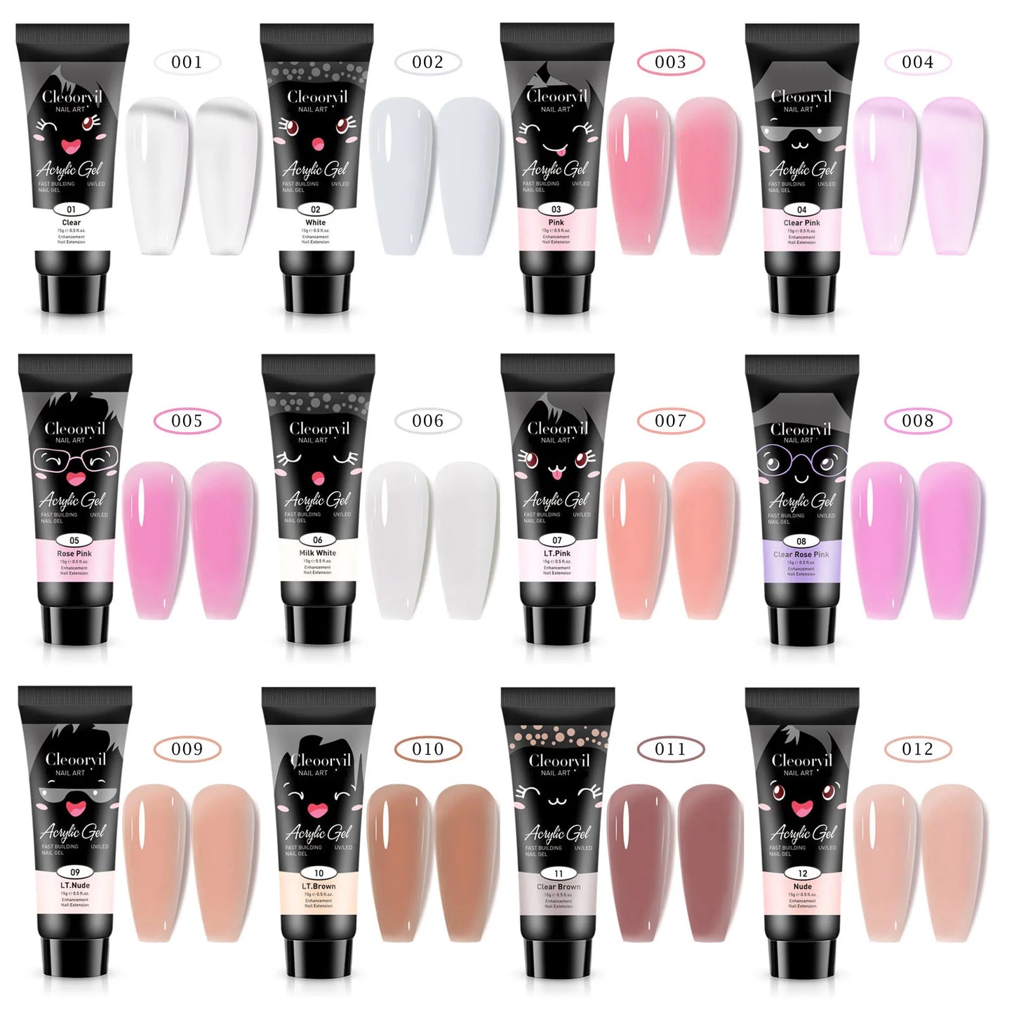 Misscheering Nail Extension Gel Poly Nail Acrylic Gel UV LED