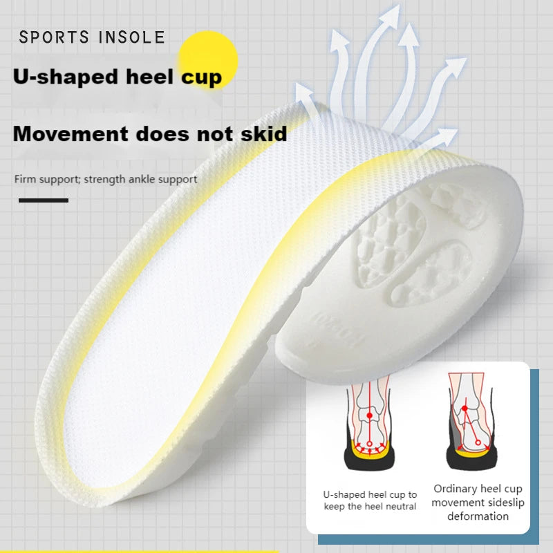 Soft Sport Insoles With Deodorant Memory Foam For Running Shoes