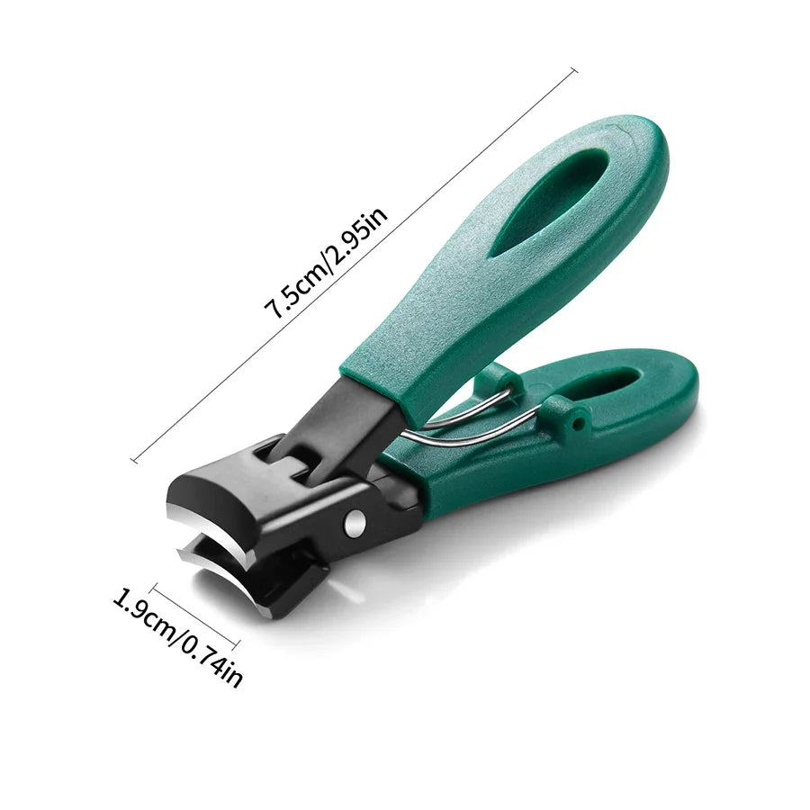 Portable Nail Clippers Stainless Steel Anti Splash Wide Jaw