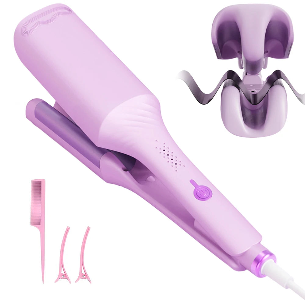 Adjustable Temperature Electric Spiral Hair Curling Iron Styler Wand