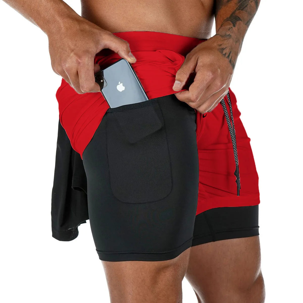 Camo Running Shorts For Men Quick Dry Gym Training