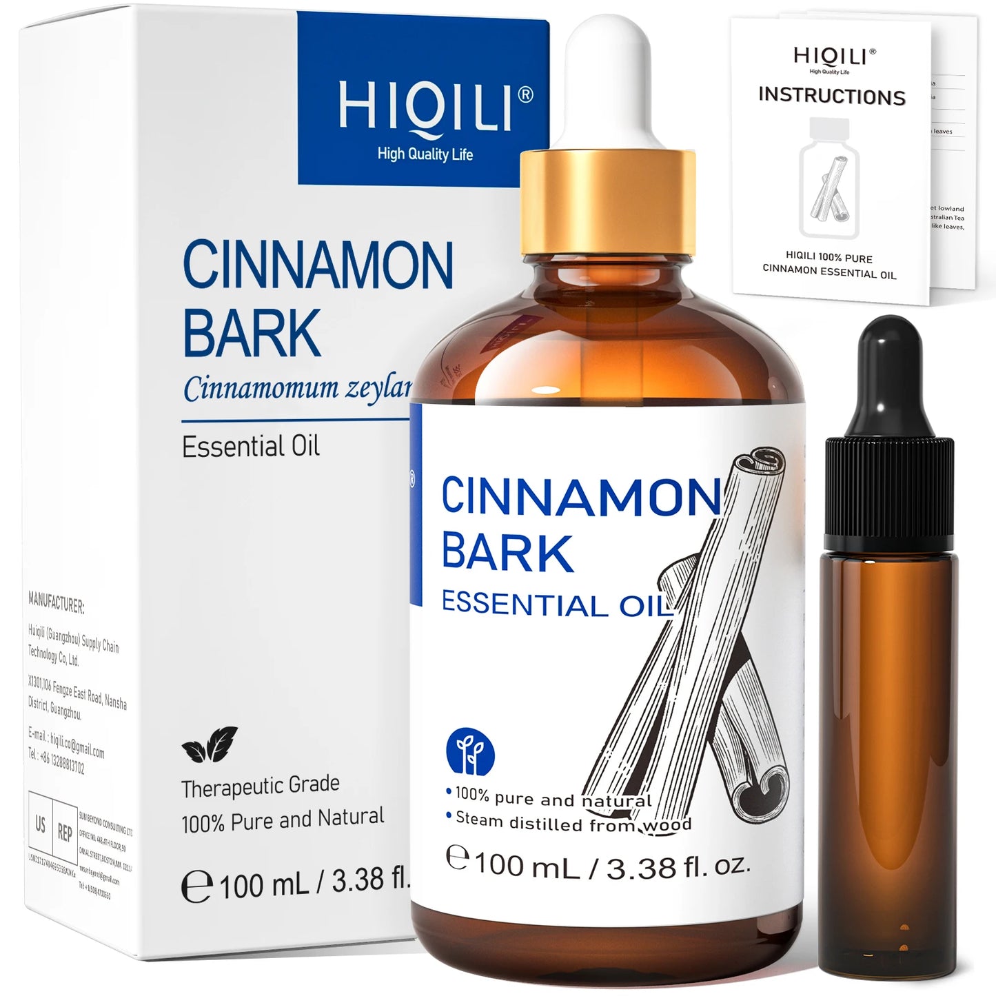 HIQILI Essential Oils Frankincense Lemon Rosemary Tea Tree Lavender
