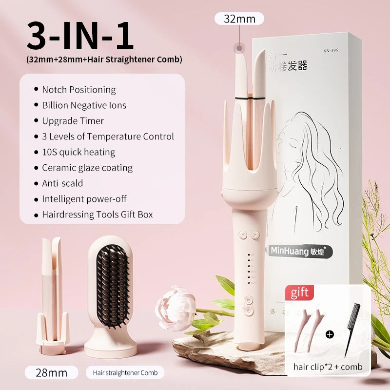 Minhuang Automatic Hair Curler Rotating Ceramic Curling Iron